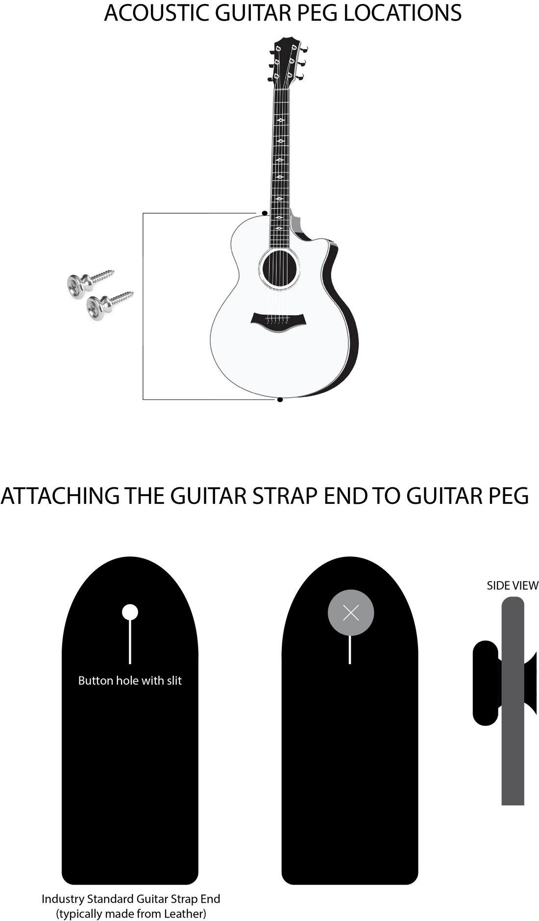 Acoustic Guitar Straps | How to Attach a Guitar Strap to an Acoustic Guitar - StrapGraphics