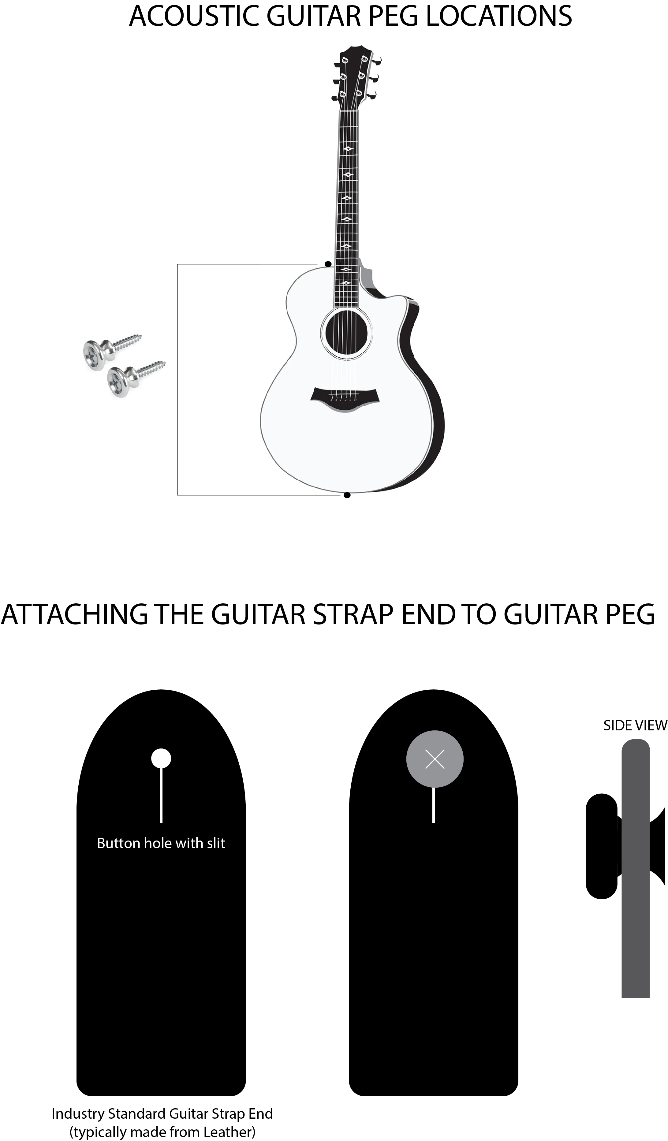 Acoustic Guitar Straps | How to Attach a Guitar Strap to an Acoustic Guitar - StrapGraphics