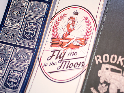 Custom printed guitar straps with logos. 