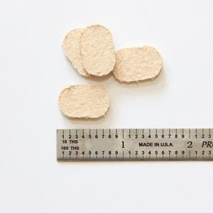 0.8" x 0.5″ Pill Shape USA - Made Leather Floor Protector Pads (4 - Pack) Durable Alternative to Felt - StrapGraphics