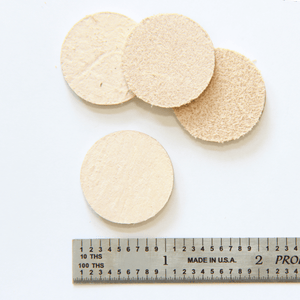 1″ Round USA - Made Leather Floor Protector Pads (4 - Pack) – Durable Alternative to Felt - StrapGraphics