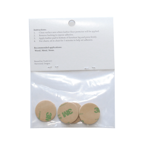 1″ Round USA - Made Leather Floor Protector Pads (4 - Pack) – Durable Alternative to Felt - StrapGraphics