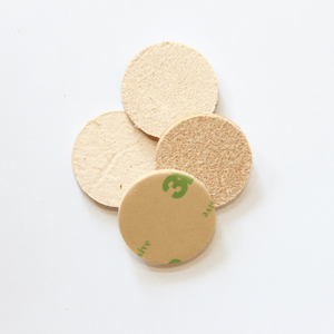 1″ Round USA - Made Leather Floor Protector Pads (4 - Pack) – Durable Alternative to Felt - StrapGraphics