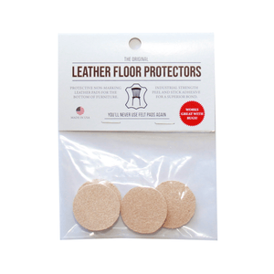 1.2″ Round USA - Made Leather Floor Protector Pads (4 - Pack) – Durable Alternative to Felt - StrapGraphics