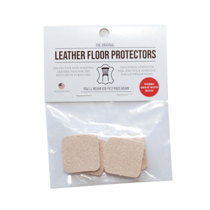 1.2″ Square USA - Made Leather Floor Protector Pads (4 - Pack) – Durable Alternative to Felt - StrapGraphics