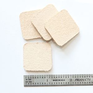 1.2″ Square USA - Made Leather Floor Protector Pads (4 - Pack) – Durable Alternative to Felt - StrapGraphics