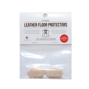 1.2" x 0.5″ Pill Shape USA - Made Leather Floor Protector Pads (4 - Pack) – Durable Alternative to Felt - StrapGraphics