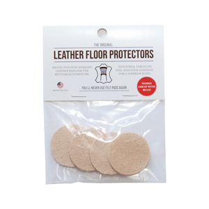 1.4″ Round USA - Made Leather Floor Protector Pads (4 - Pack) – Durable Alternative to Felt - StrapGraphics