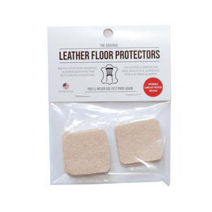 1.4″ Square USA - Made Leather Floor Protector Pads (4 - Pack) – Durable Alternative to Felt - StrapGraphics