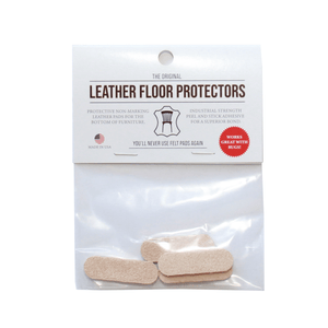 1.4" x 0.5″ Pill Shape USA - Made Leather Floor Protector Pads (4 - Pack) – Durable Alternative to Felt - StrapGraphics