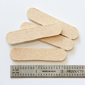 2.125" x 0.5″ Pill Shape USA - Made Leather Floor Protector Pads (4 - Pack) – Durable Alternative to Felt - StrapGraphics