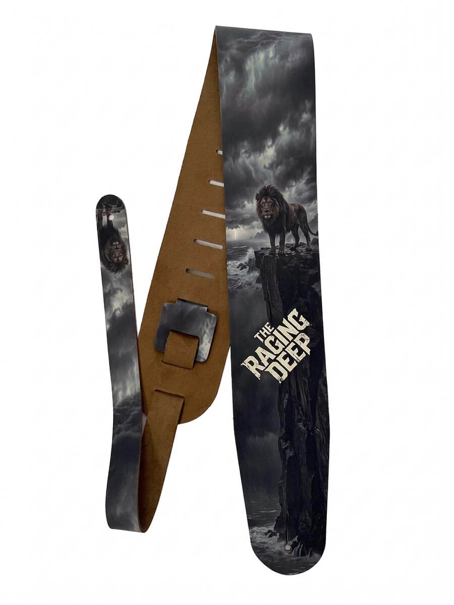 3.5" CUSTOM LEATHER GUITAR STRAP