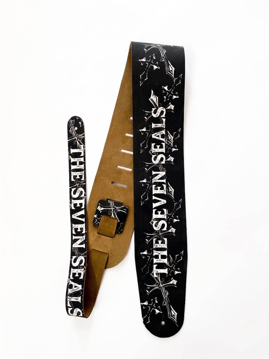 3.5" CUSTOM LEATHER GUITAR STRAP