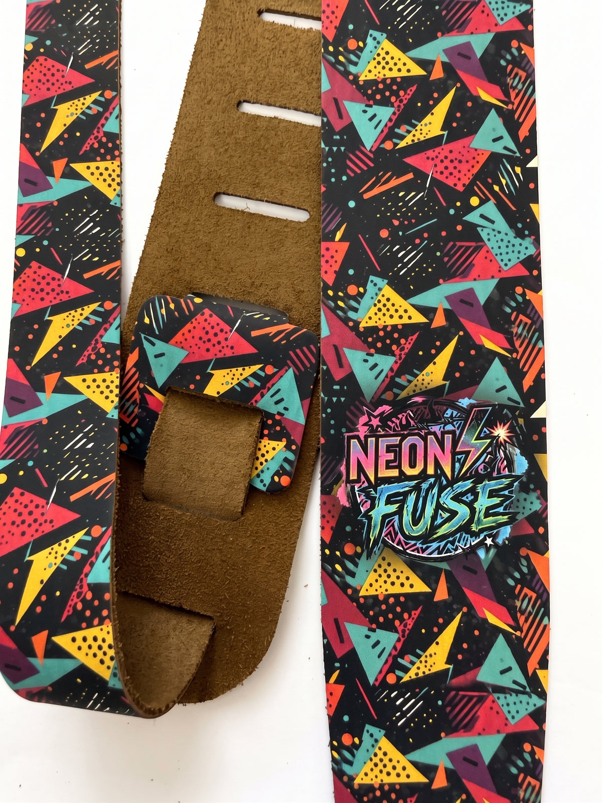 Custom 2.5" Genuine Nubuck Leather Guitar Strap (Standard Length