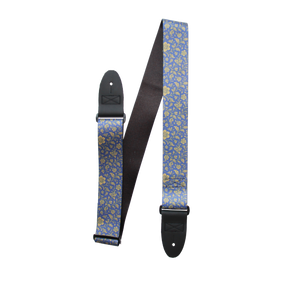 Midnight Bloom – Floral Brocade Custom Guitar Strap (2″ Sublimated Polyester) - Customize this strap
