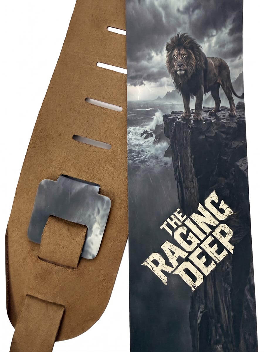 3.5" CUSTOM LEATHER GUITAR STRAP