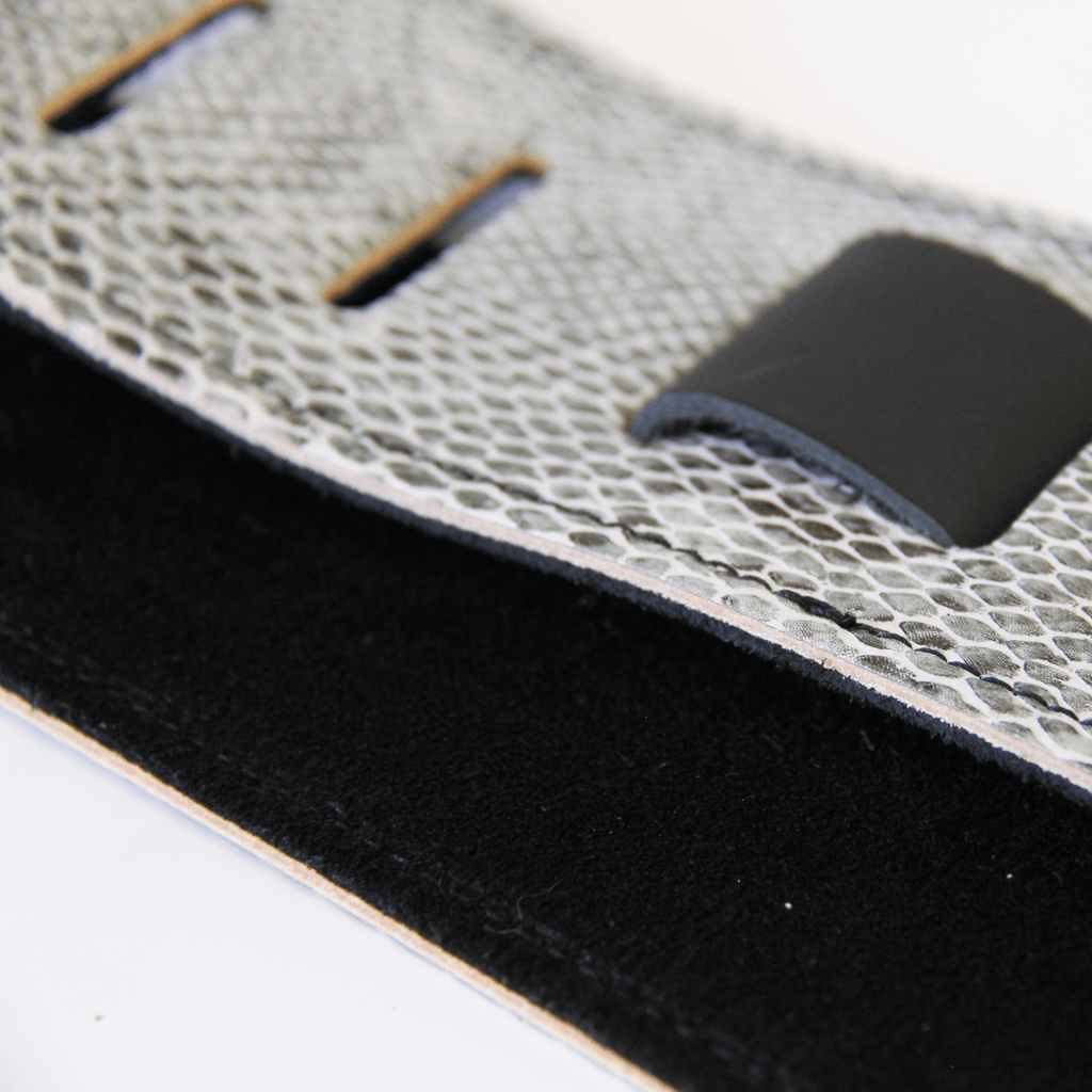 Arctic Reptile Leather Guitar Strap - StrapGraphics