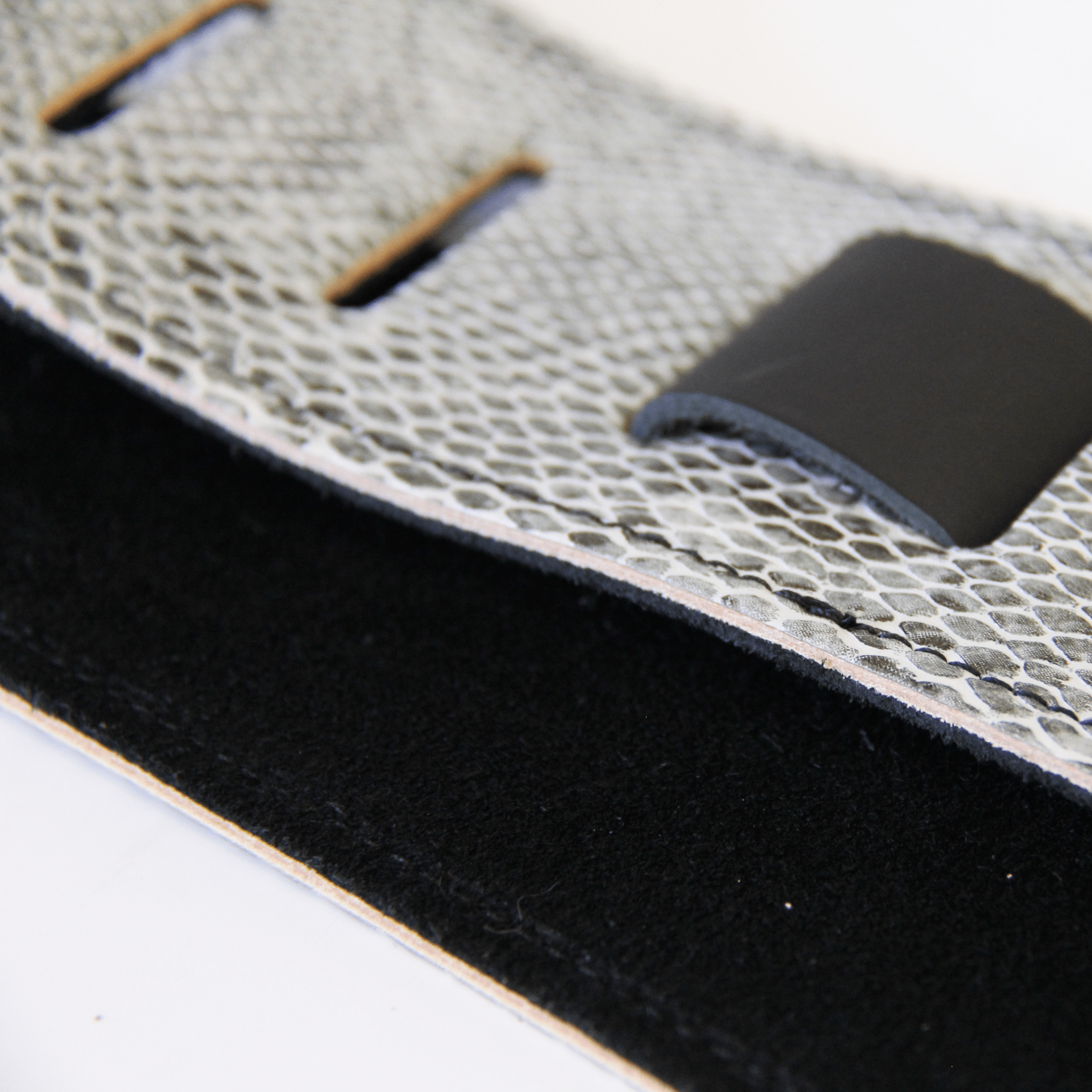 Arctic Reptile Leather Guitar Strap - StrapGraphics