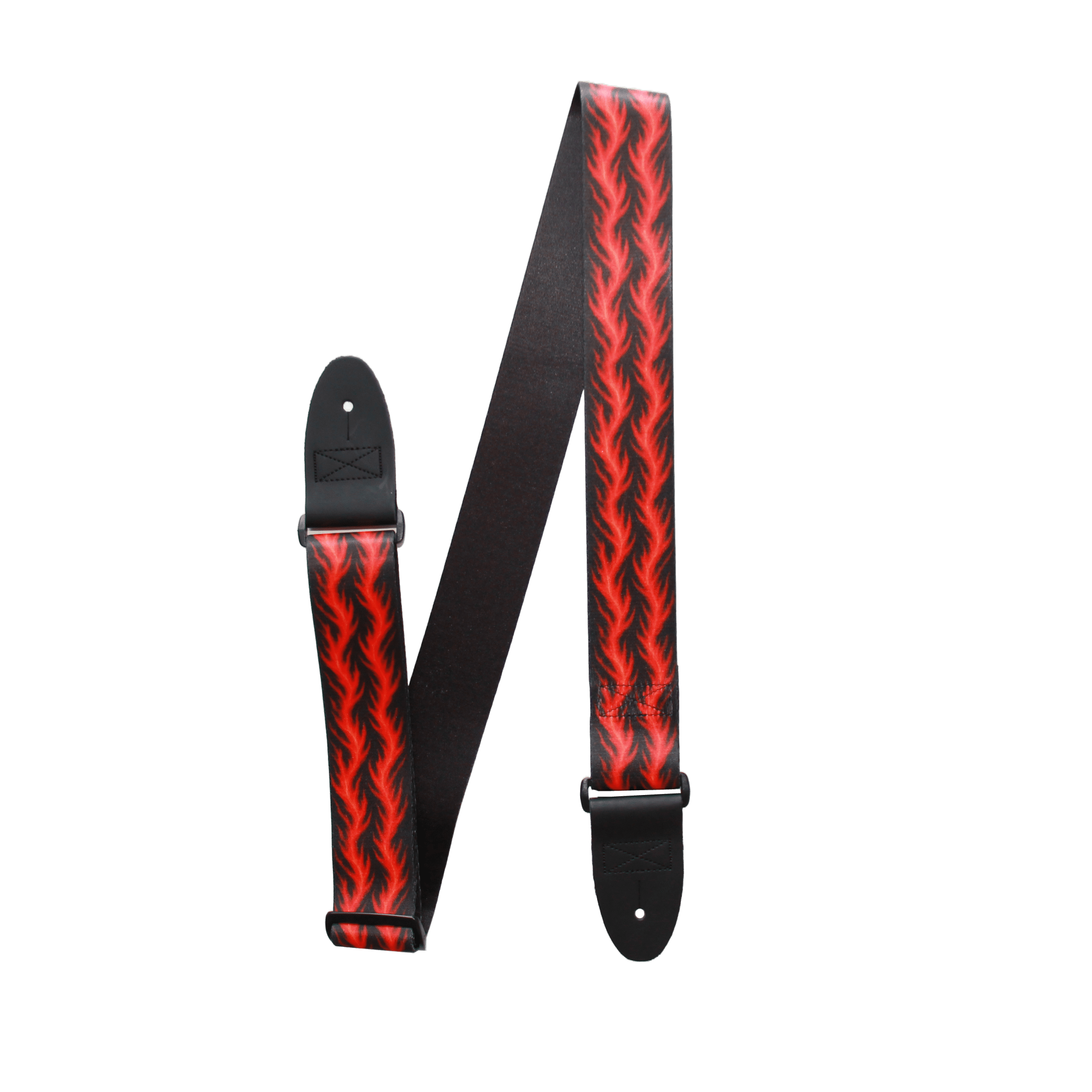 Blazing Ember – Flame Pattern Custom Guitar Strap (2″ Sublimated Polyester) - Customize this strap - StrapGraphics