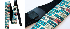 Custom Leather Guitar Strap | 2.5" Square Body | Black Leather | Design online - StrapGraphics