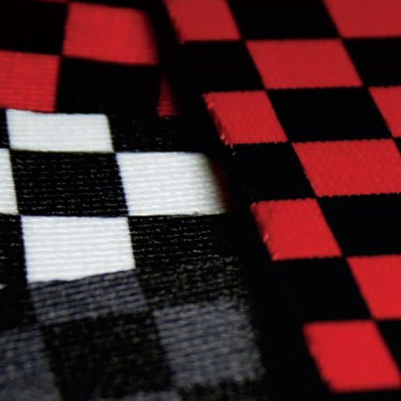 checker sublimated guitar strap webbing