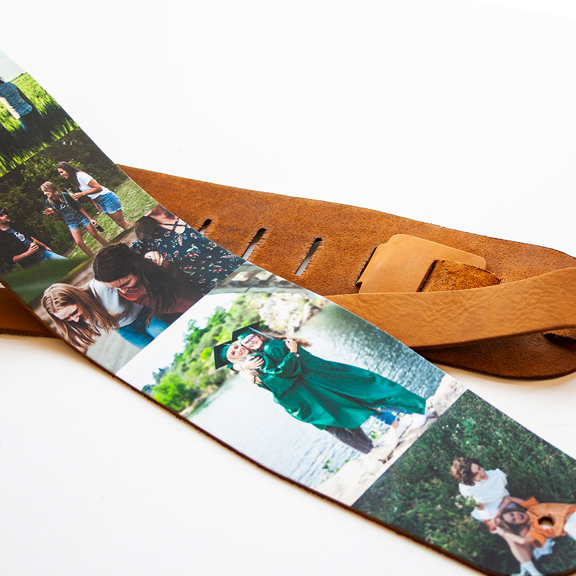 photo leather guitar strap