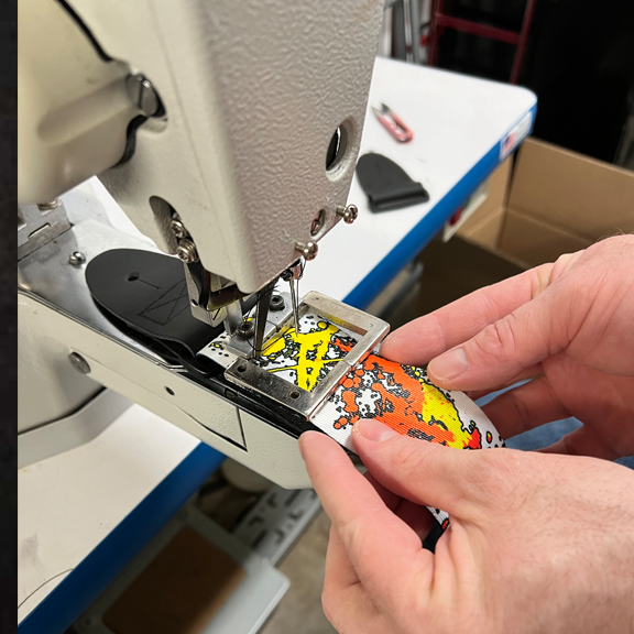 sewing a guitar strap