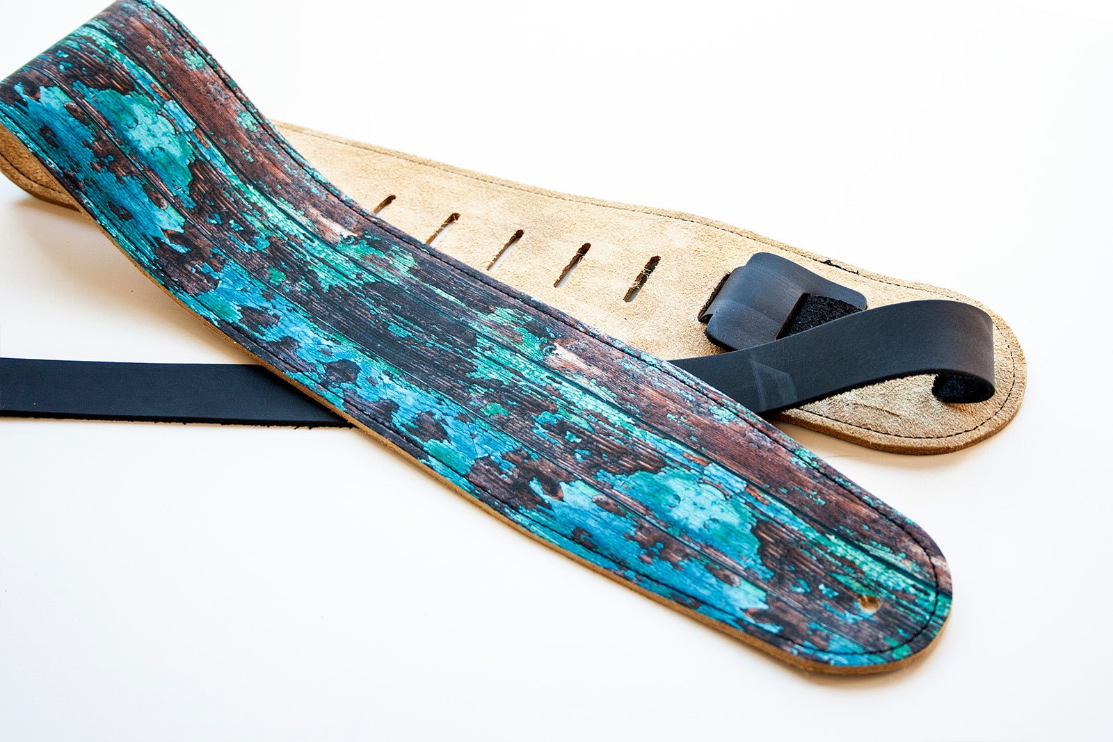 Leather Guitar Strap 3.5 inch bonded suede leather - Personalize online - StrapGraphics