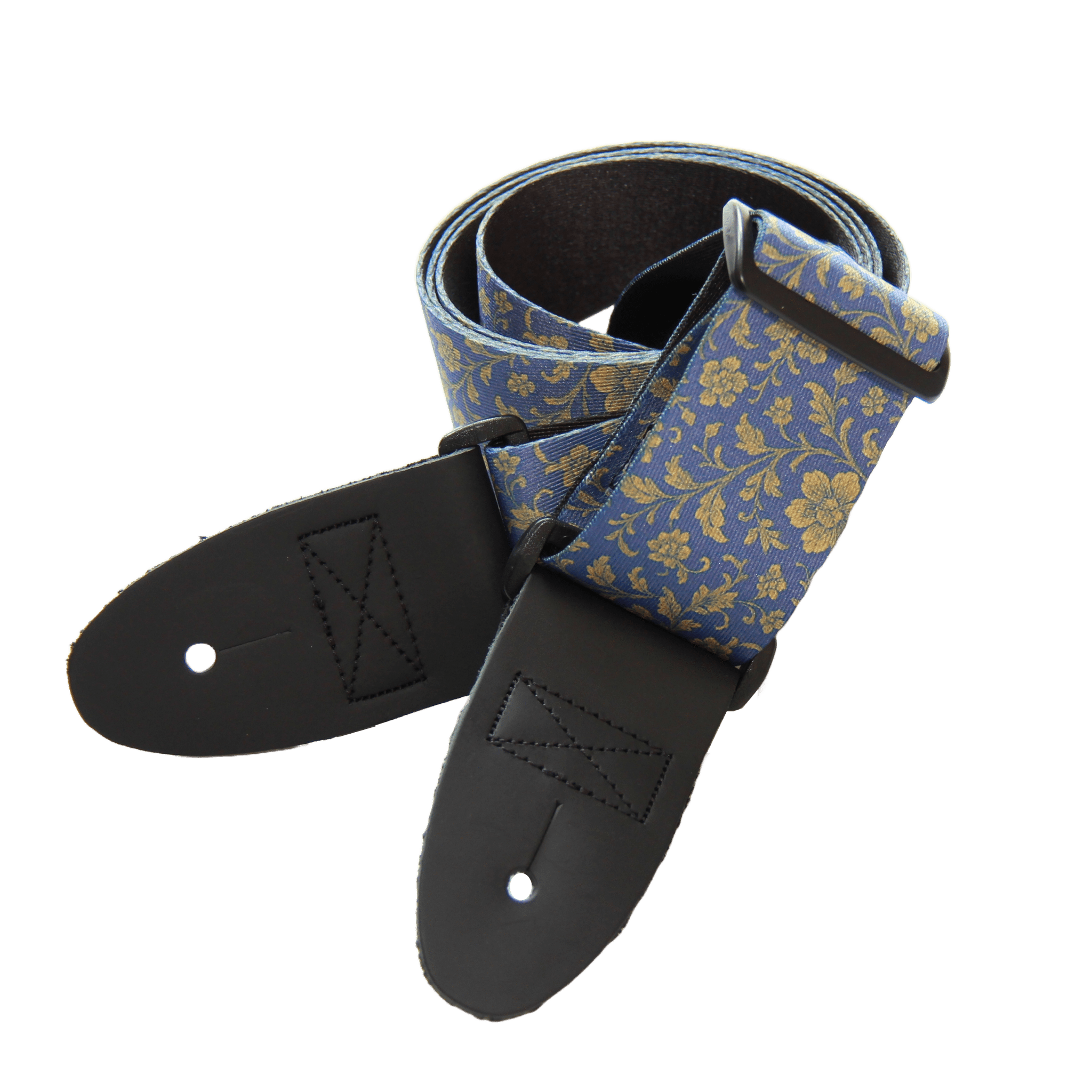 Midnight Bloom – Floral Brocade Custom Guitar Strap (2″ Sublimated Polyester) - Customize this strap - StrapGraphics