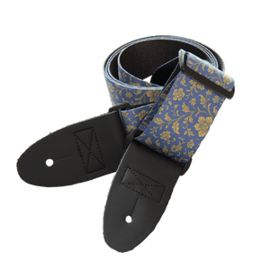 Midnight Bloom – Floral Brocade Custom Guitar Strap (2″ Sublimated Polyester) - Customize this strap - StrapGraphics