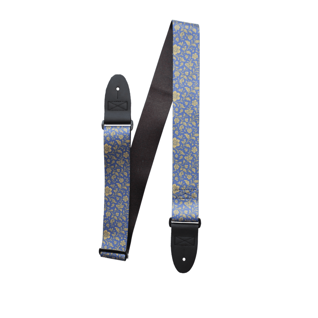 Midnight Bloom – Floral Brocade Custom Guitar Strap (2″ Sublimated Polyester) - Customize this strap - StrapGraphics