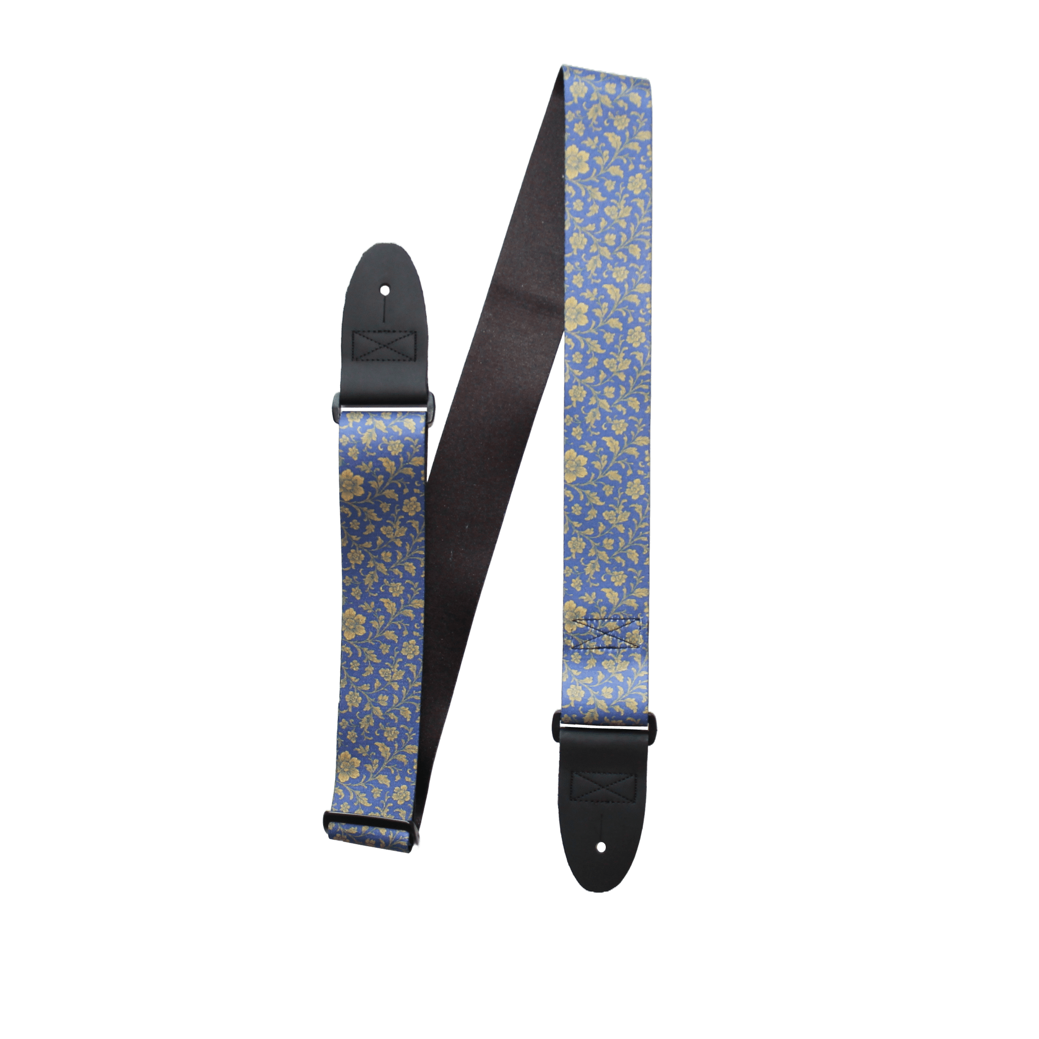 Midnight Bloom – Floral Brocade Custom Guitar Strap (2″ Sublimated Polyester) - Customize this strap - StrapGraphics