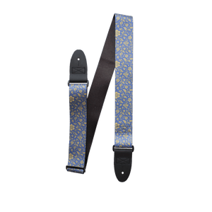 Midnight Bloom – Floral Brocade Custom Guitar Strap (2″ Sublimated Polyester) - Customize this strap - StrapGraphics