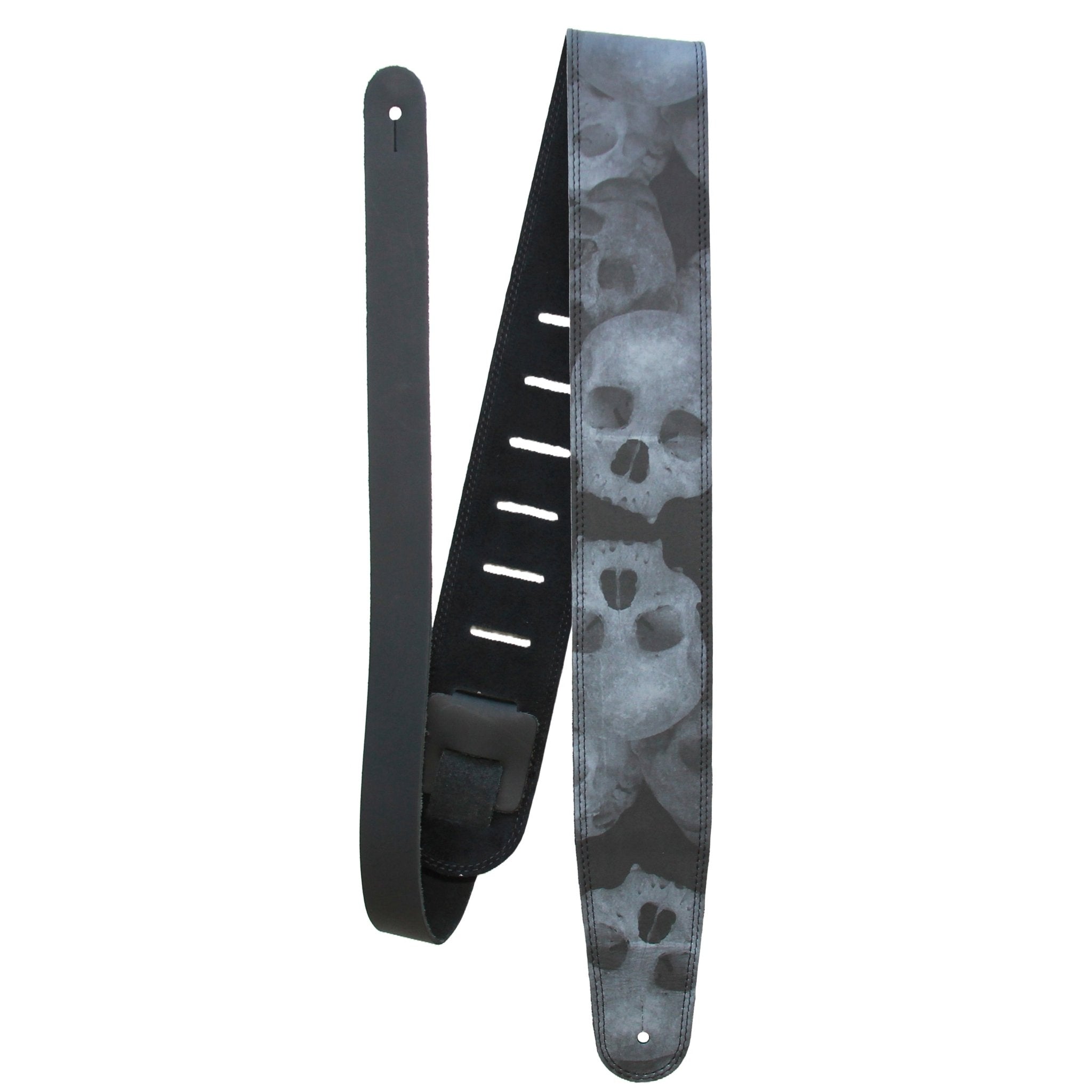 Midnight Metal – Custom Leather Suede Guitar Strap (2.5") - Customize this strap - StrapGraphics