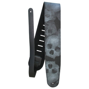 Midnight Metal – Custom Leather Suede Guitar Strap (3.5") - Customize this strap - StrapGraphics