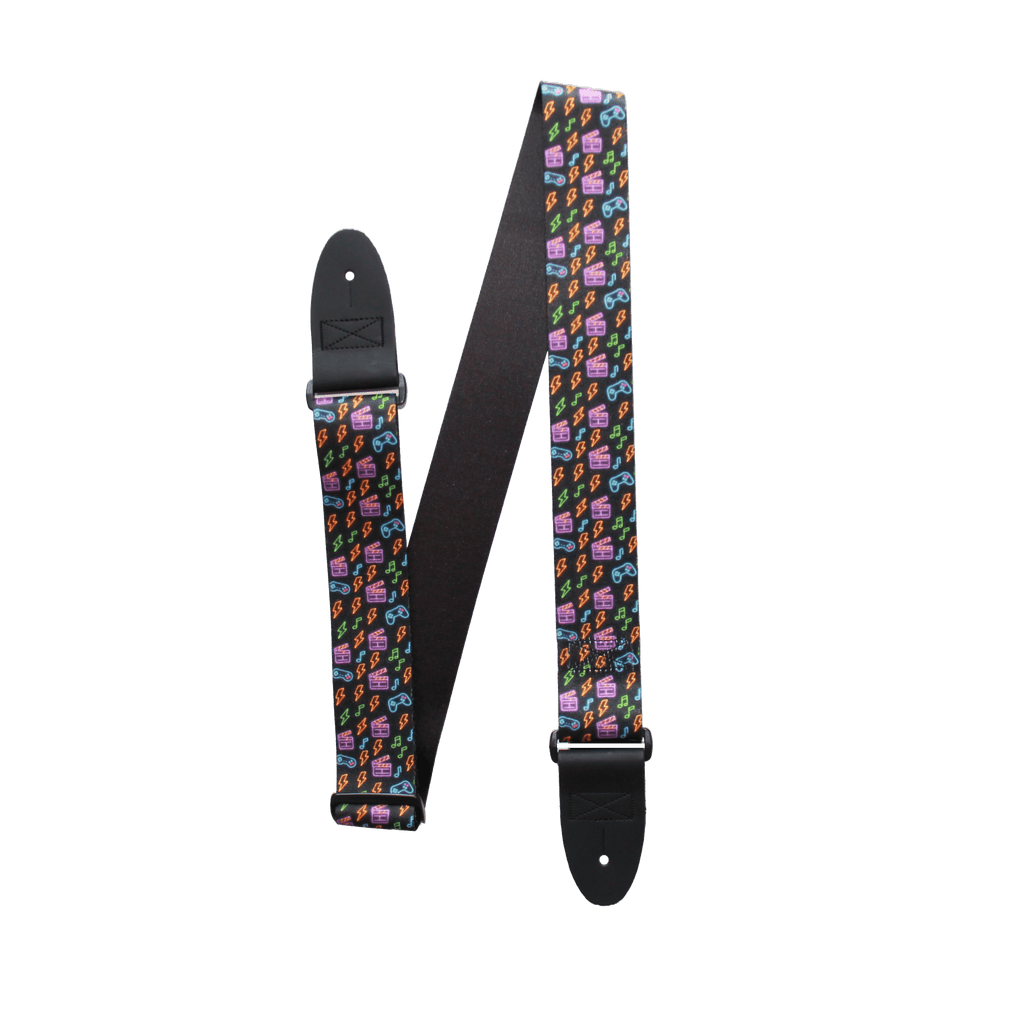 Neon Riot – Custom Gamer & Music Guitar Strap (2" Sublimated Polyester) - Customize this strap - StrapGraphics