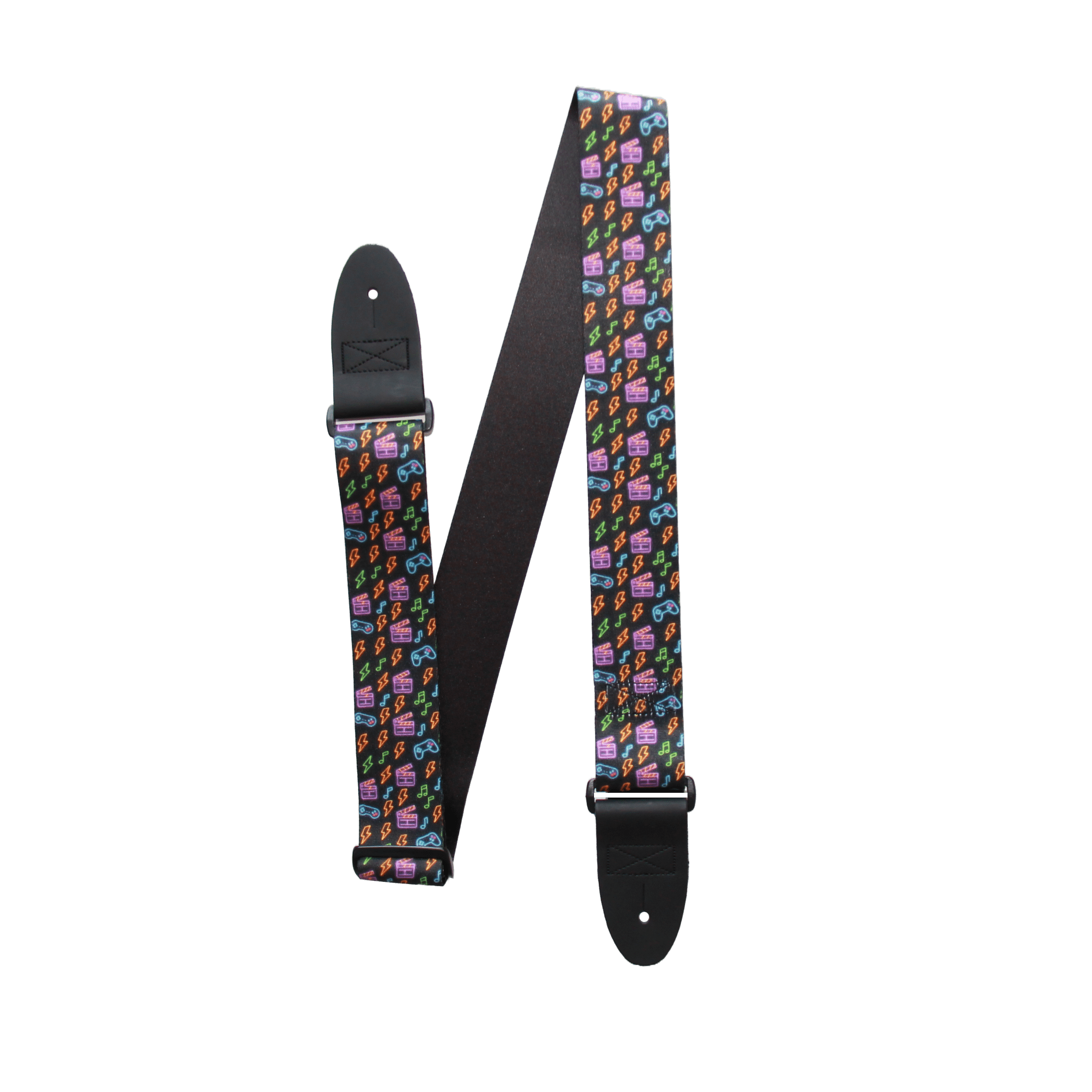 Neon Riot – Custom Gamer & Music Guitar Strap (2" Sublimated Polyester) - Customize this strap - StrapGraphics