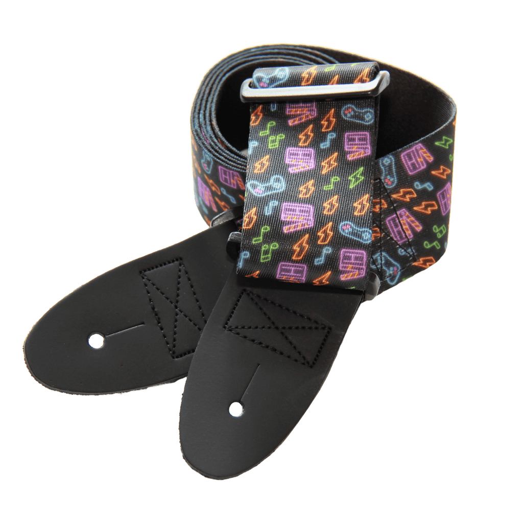 Neon Riot – Custom Gamer & Music Guitar Strap (2" Sublimated Polyester) - Customize this strap - StrapGraphics