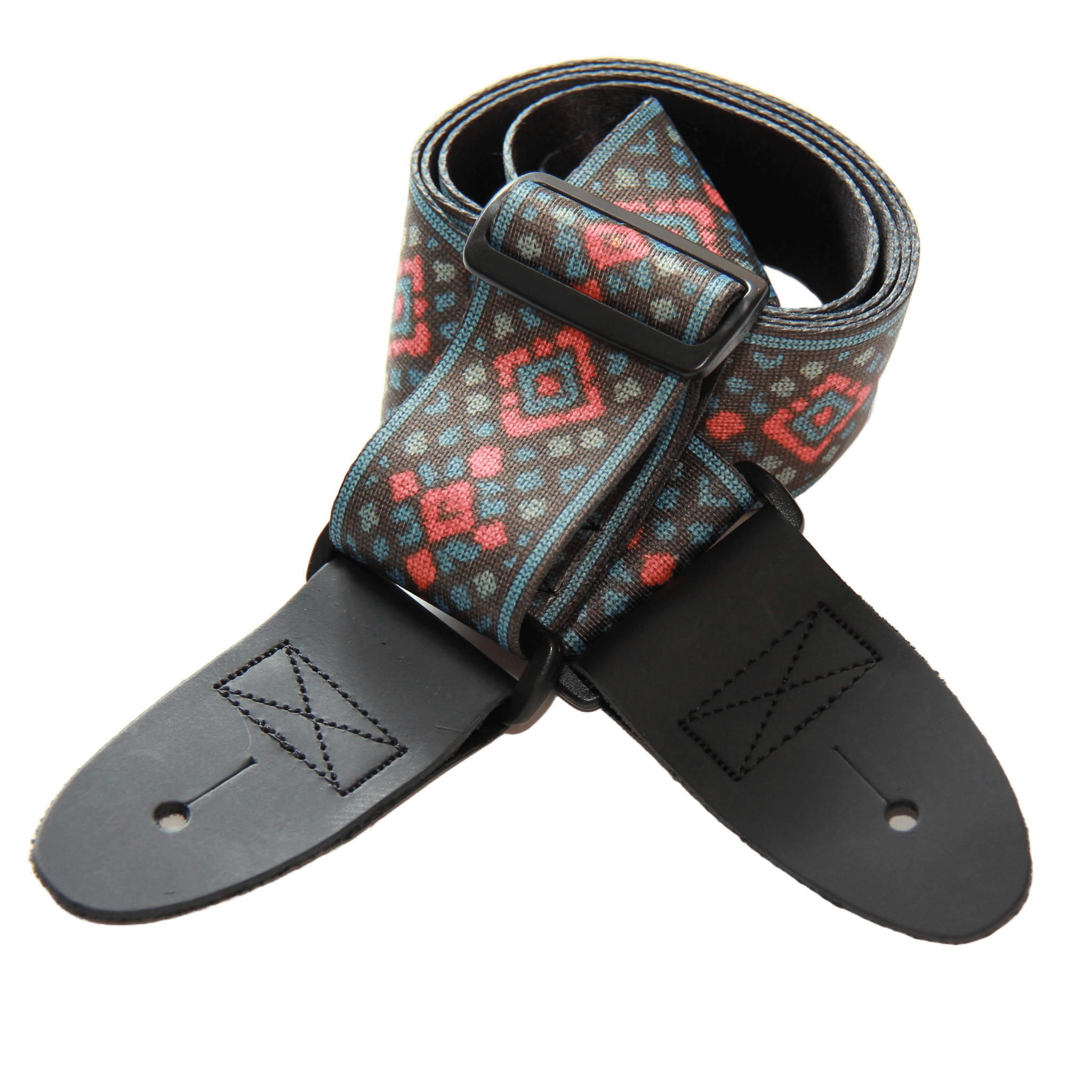 Nordic Blossom – Floral Cable Knit Custom Guitar Strap (2″ Sublimated Polyester) - Customize this strap - StrapGraphics
