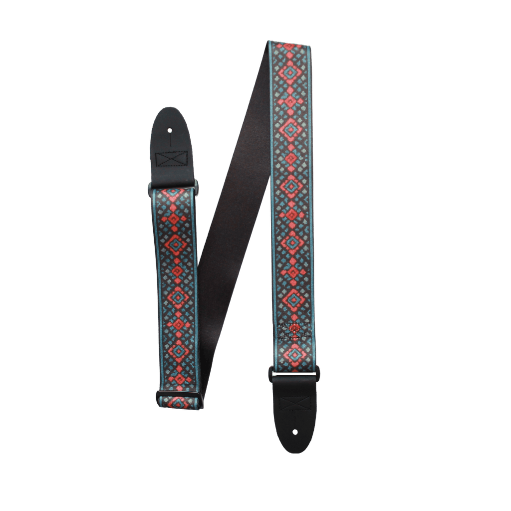 Nordic Blossom – Floral Cable Knit Custom Guitar Strap (2″ Sublimated Polyester) - Customize this strap - StrapGraphics