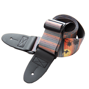 Shoreline Fade – Retro Sunset Surf Guitar Strap (2" Sublimated Polyester) - Customize this strap - StrapGraphics