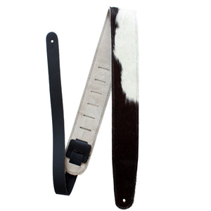 The Rawhide Classic – 2.5" Hair - On - Hide Leather Guitar Strap - StrapGraphics Signature - StrapGraphics