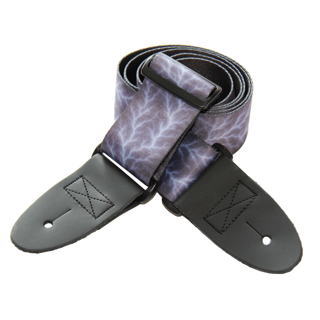 Thunderstrike – Lightning Bolt Custom Guitar Strap (2″ Sublimated Polyester) - Customize this strap - StrapGraphics
